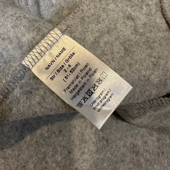 NWOT - HuttileHut - Cotton Fleece Balaclava with Bunny Ears - Gray - 2-4Y - Picture 4 of 5